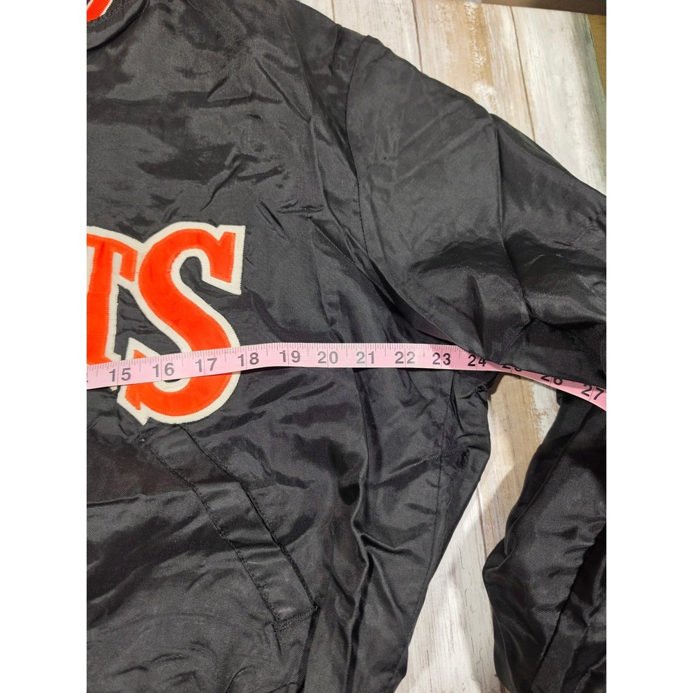 Vintage Holloway SF Giants Bomber Jacket Mens Large Black Nylon Snap Varsity USA - Picture 14 of 16